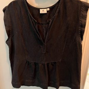 AG boxy linen blend top